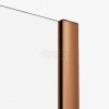NEW TRENDY Drzwi wnękowe SMART COPPER BRUSHED 1D U 120x200 szkło czyste 8mm Active Shield 2.0 EXK-7645